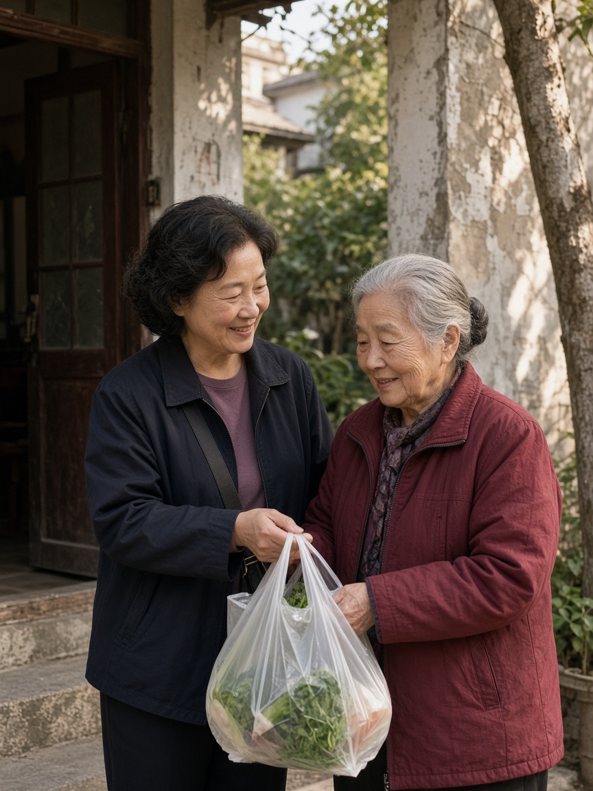 互助者：志愿者上门帮扶邻里老人